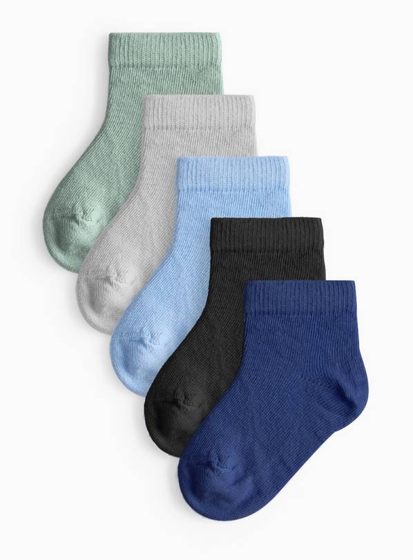 Blue Tonal Socks 5 Pack  6-12 months
